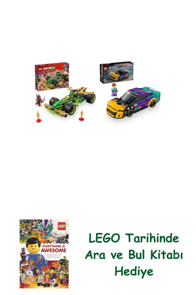 Bloomsbury Lego Vehicles Set 63 (71828 + 76935) + Lego Search and Find Book Gift