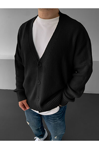 BUPPO Buttoned Premium Oversized Knitwear Knitted Cardigan