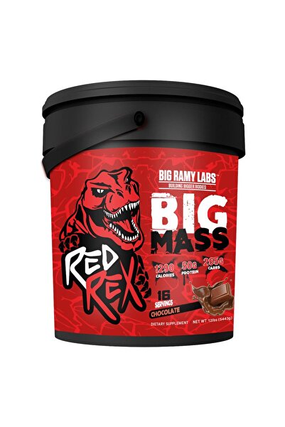 BIG RAMY LABS ريد ريكس بيج ماس، شوكولاتة، 12 رطلاً، يدعم إصلاح العضلات ونموها