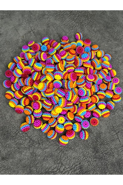 Mos Tespih 10 جرام 14 ملم ألوان مختلطة من خرزات المجوهرات الملونة المجزأة بال...