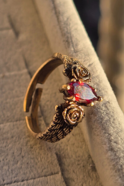 NBS Beautiful Naturel Stones Red Copper Ring Handcrafted Adjustable (Gift for...