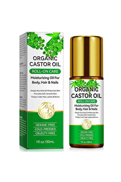 NOVA KISS 100% Καθαρό Βιολογικό Καστορέλαιο, Roll-On, για Δέρμα, Βλεφαρίδες, ...