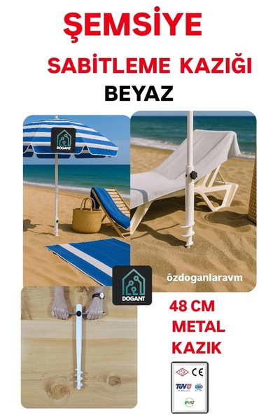 dogant özdoğanlar avm Fırtına Rüzgar 5XL Metal Plaj Deniz Bahçe Şemsiyesi Kaz...
