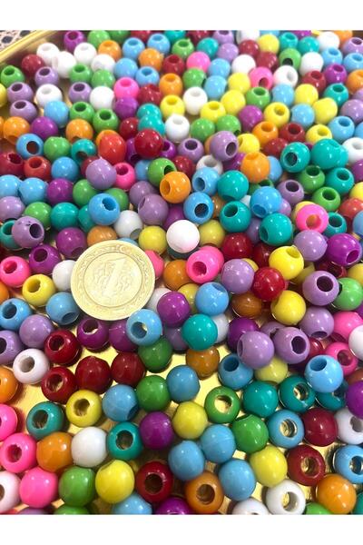 ella'nın çarşısı 100 قطعة من خرز الخروف البلاستيكي متعدد الألوان مقاس 10 مم