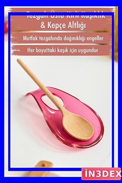 İN3DEX Countertop Spoon and Ladle Rest Acrylic Plum Color