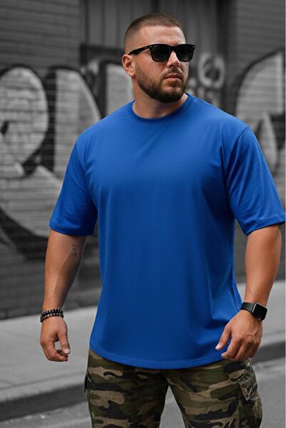 Oksit Kapty Ανδρικό T-Shirt μεγάλου μεγέθους, βαμβακερό, με λαιμόκοψη ποδηλάτ...