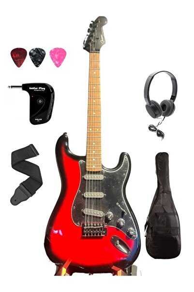 müzikhane elektro gitar kulaklık amfisi ve kulaklık kılıf askı pena