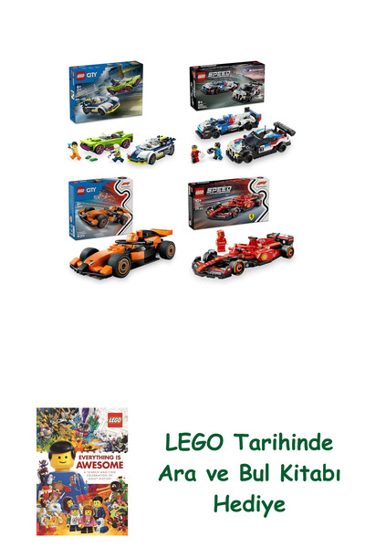 Bloomsbury Lego Vehicles Set 483 (60415 + 76922 + 60442 + 77242) + Lego Searc...