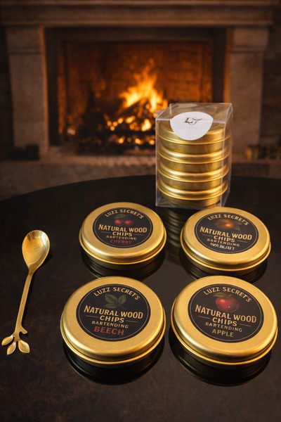 LUZZ SECRET'S Gold Edition Wood Chips. Kokteyl Tütsüleme 4 Adet Wood Chips & ...