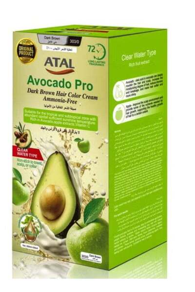 ATAL dark brown hair dye, ammonia-free