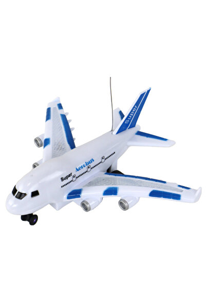 LEAN Avion cu telecomanda RC Aerobus alb, lumini si sunete, 27 MHz, raza 25 m...