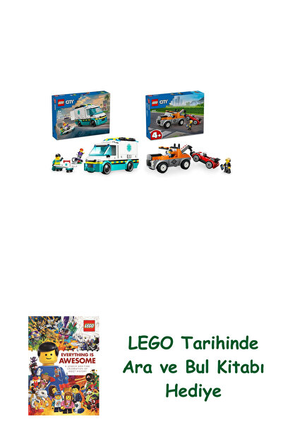 Bloomsbury Set de vehicule Lego 68 (60451 + 60435) + carte Lego Căuta și găse...