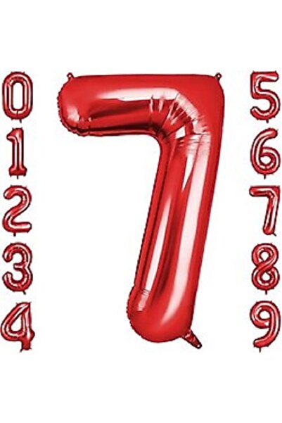BenimMarifetlerim 7 Number Red Foil Balloon 40 Inch 90 cm