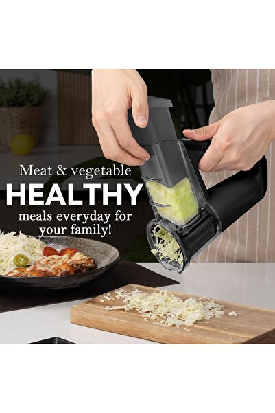 Hope Electric Vegetable Slicer, Cordless Salad Cutter with 4 Interchangeable ...