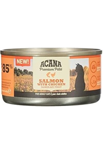 Acana Premium Pate (Ezme) Konserve Yaş Kedi Maması, Somonlu ve Tavuklu, 85 gr