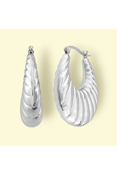 Atelier Sriza Bessie-Çelik Küpe-Silver