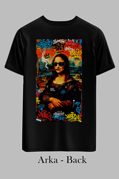 OXVİN Swaggy Lisa - T-shirt sa printom, obična crna majica