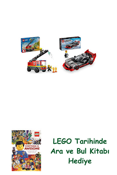 Bloomsbury Σετ οχημάτων Lego 162 (60463 + 76921) + Δώρο Βιβλίο Lego Find and ...