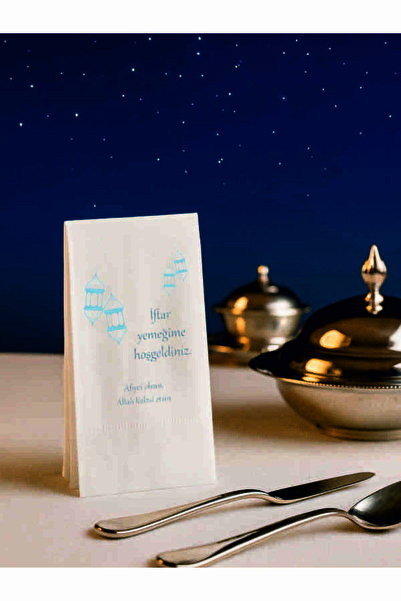 Baskı Adresi Matbaa & Promosyon İftar Yemeğime Hoş Geldiniz Yazılı Koyu Mavi ...