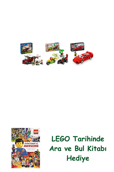 Bloomsbury مجموعة مركبات ليغو 322 (60454 + 11198 + 76934) + هدية كتاب ليغو أر...