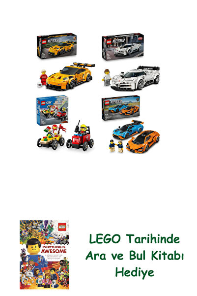 Bloomsbury مجموعة مركبات ليغو 440 (77239 + 77240 + 60458 + 77238) + هدية كتاب...