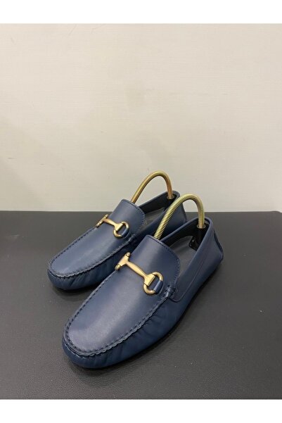 Özay Ανδρικά παπούτσια Loafer από γνήσιο δέρμα με χρυσή πόρπη