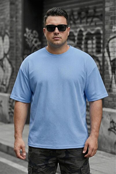 Oksit Kapty Ανδρικό T-Shirt μεγάλου μεγέθους, βαμβακερό, με λαιμόκοψη ποδηλάτ...