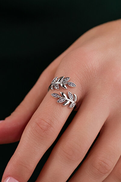 anadolusilver Zeytin Dalı AŞK Yüzüğü | Sevgililer Günü Hediyesi | 925 Ayar Gü...