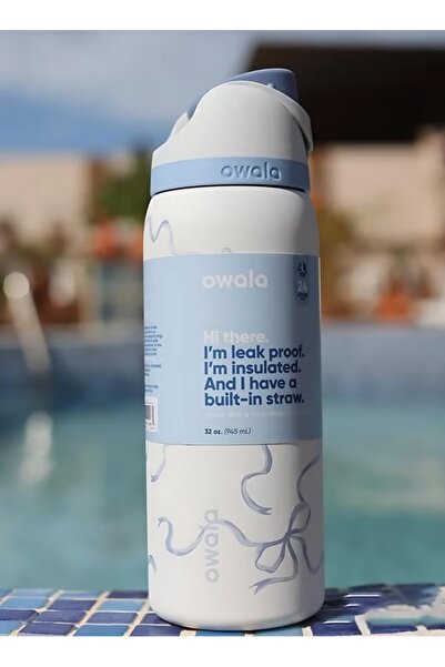 owala Insulated Stainless Steel Water Bottle with Straw, 32oz (0.94L) BPA-Fre...