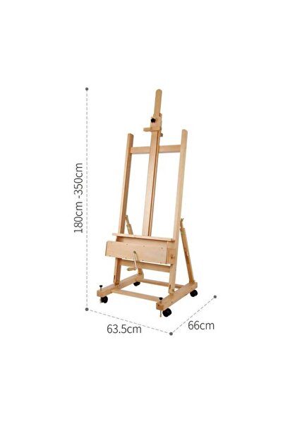 Art & Art Profesyonel H Tipi Kollu Tekerlekli Şövale 180-350 cm W15