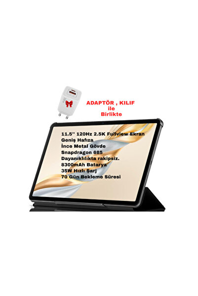 HONOR Pad X9a 2.8Ghz 8Gb 128Gb 11.5''-Android Tablet Adaptör,Kılıf