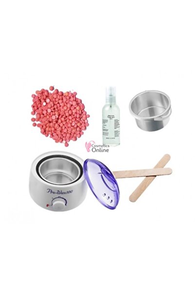 Athina Kit pentru epilat Prowax cu ceara roz granule 100 g, ulei dupa epilat ...