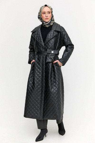 Setrms Kemeri Çantalı Kapitone Kaban