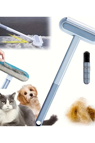 Single 4’ü 1 Arada Kedi Köpet Tüy Temizleyici Fırça Halı Koltuk Tüy Alıcı
