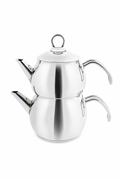 Öz Çelik Züccaciye Küre Nova Mini Boy Çaydanlık / Metal Kulplu, İndüksiyon Uy...