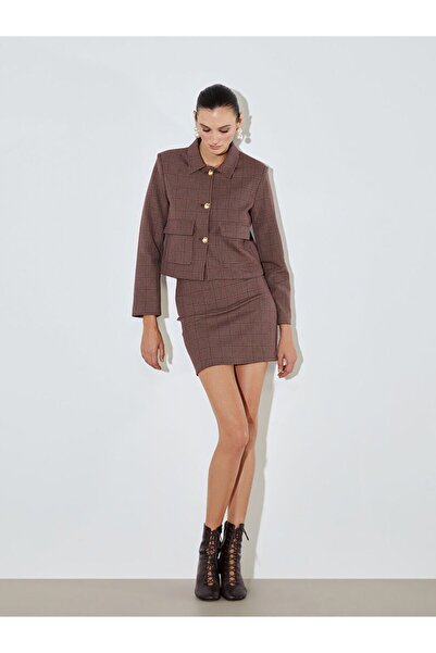 LC Waikiki Dar Fit Plaid Mini Skirt