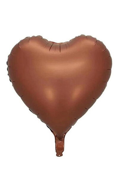 Net Satıcı Kalp Folyo Balon 45 cm Kahverengi – Helyum Uyumlu Uçan Kalp Balon ...