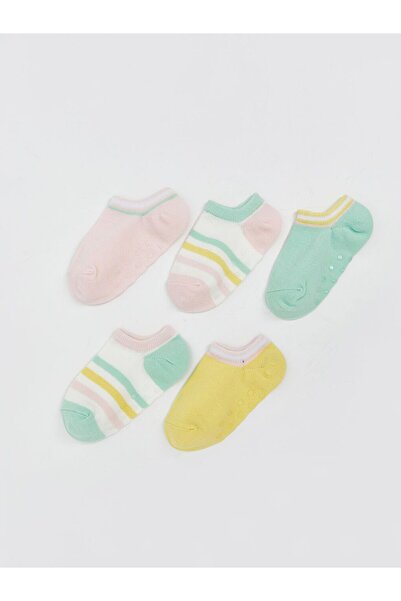LC Waikiki Striped Baby Girl Booties Socks 5 Pack