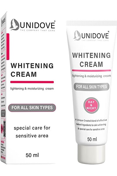 UNIDOVE Whitening Cream for Body, Face and Sensitive Areas, 50 ml