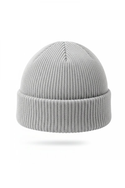 DeepSEA Gray Unisex Knit Beanie – Ribbed Texture, Stretchy & Warm Winter Bean...