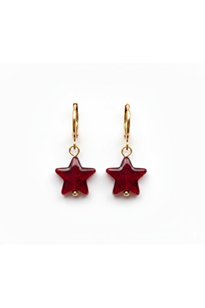 House of Crystals Gold Plated Earrings with Murano Star Pendants Rhea