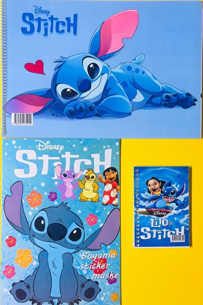 Deniz Oyuncak STITCH 25*35 RESİM DEFTERİ-ÖDEV DEFTERİ-BOYAMA KİTABI HEDİYELİK...