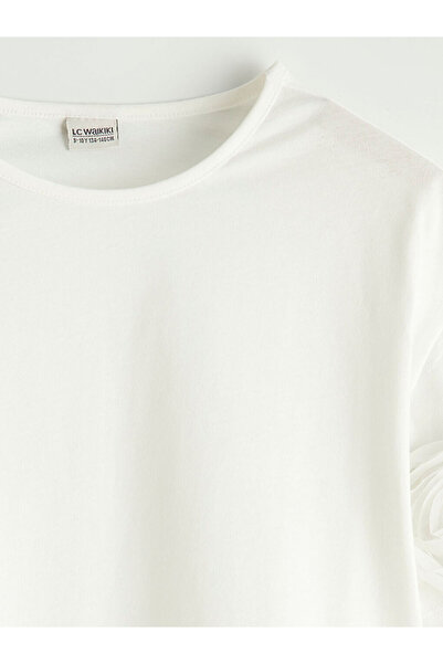 LC Waikiki Crew Neck Embroidered Girl's T-Shirt