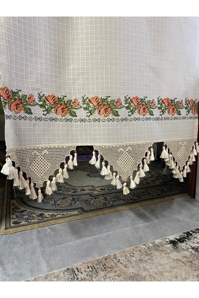 Cotopia Buldan Monika Orange Cross-Stitch Is Authentic in the Shape of an Enx...