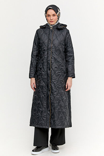 Setrms Baklava Desenli Kapitone Kaban