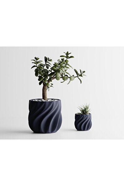 Sani Decorative Pot Sani, Venice 119 x 119 x 112 mm, Dark Blue Matt