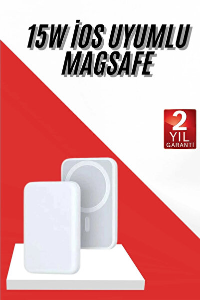 Epilons İos Uyumlu Magsafe Kablosuz 15w Şarj Powerbank Magesafe