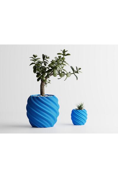 Sani Decorative pot Sani, Roma 120 x 120 x 109 mm, Cyan