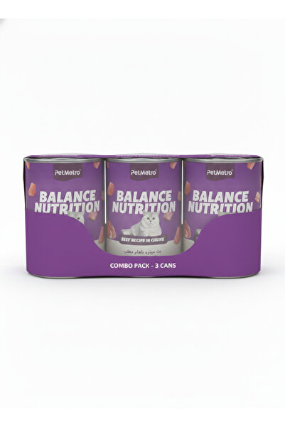 PetMetro وصفة لحم بقري متوازنة التغذية - 403 غرام (عبوة من 3 قطع)