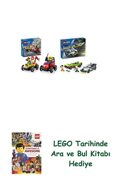 Bloomsbury Lego City Set 65 (60458 + 60415) + Lego Seek and Find Book Gift + ...